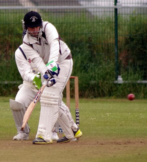 Nick Koomen struck 33 for Neyland before rain stopped play
